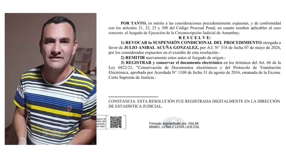 Revocan beneficio a procesado por estafa tras incumplir pago a su víctima